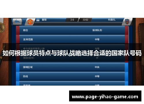 如何根据球员特点与球队战略选择合适的国家队号码 如何根据球员特点与球队战略选择合适的国家队号码